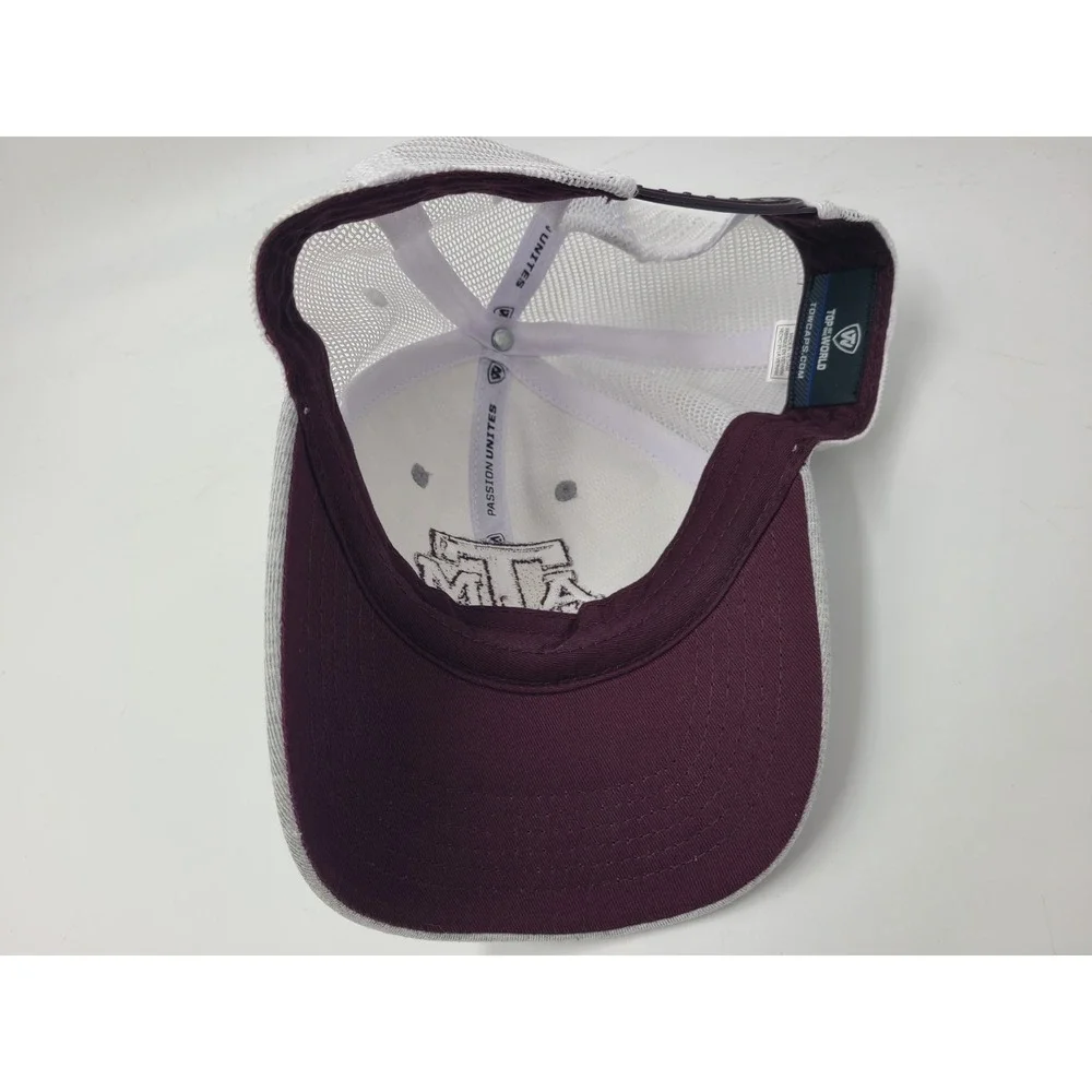 Texas A&M University Aggies‎ Mesh Trucker Snapback Hat Cap Men NCAA Gray White